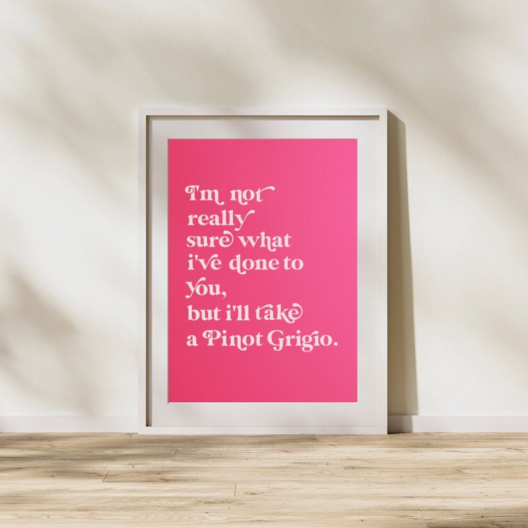 stassi vanderpump rules wall art printable | cute print | fashion art | pink wall art | printable wall art | digital download | pinot grigio