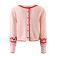 Pink Cherry & Strawberry Cropped Cardigan