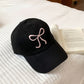Sweet Bow Embroidery Baseball Hat