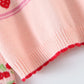 Pink Cherry & Strawberry Cropped Cardigan
